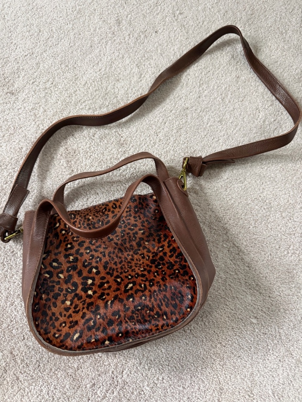 Madewell womens crossbody vegan leather/calfhair